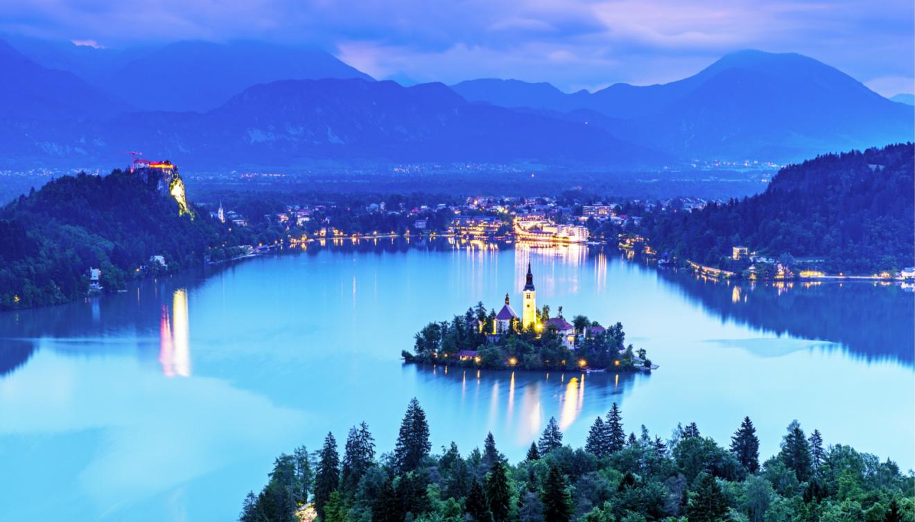 bled slovenie aerial