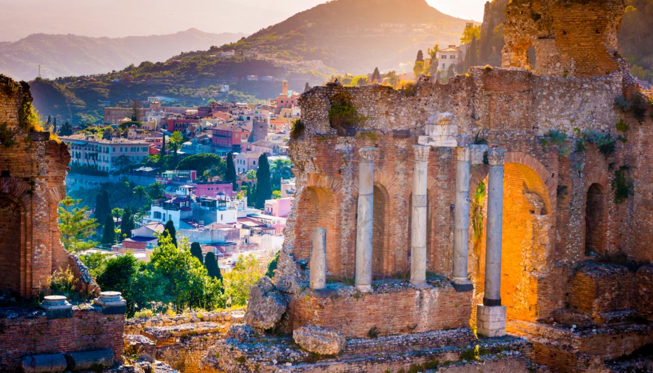 ruines de taormina sicilie