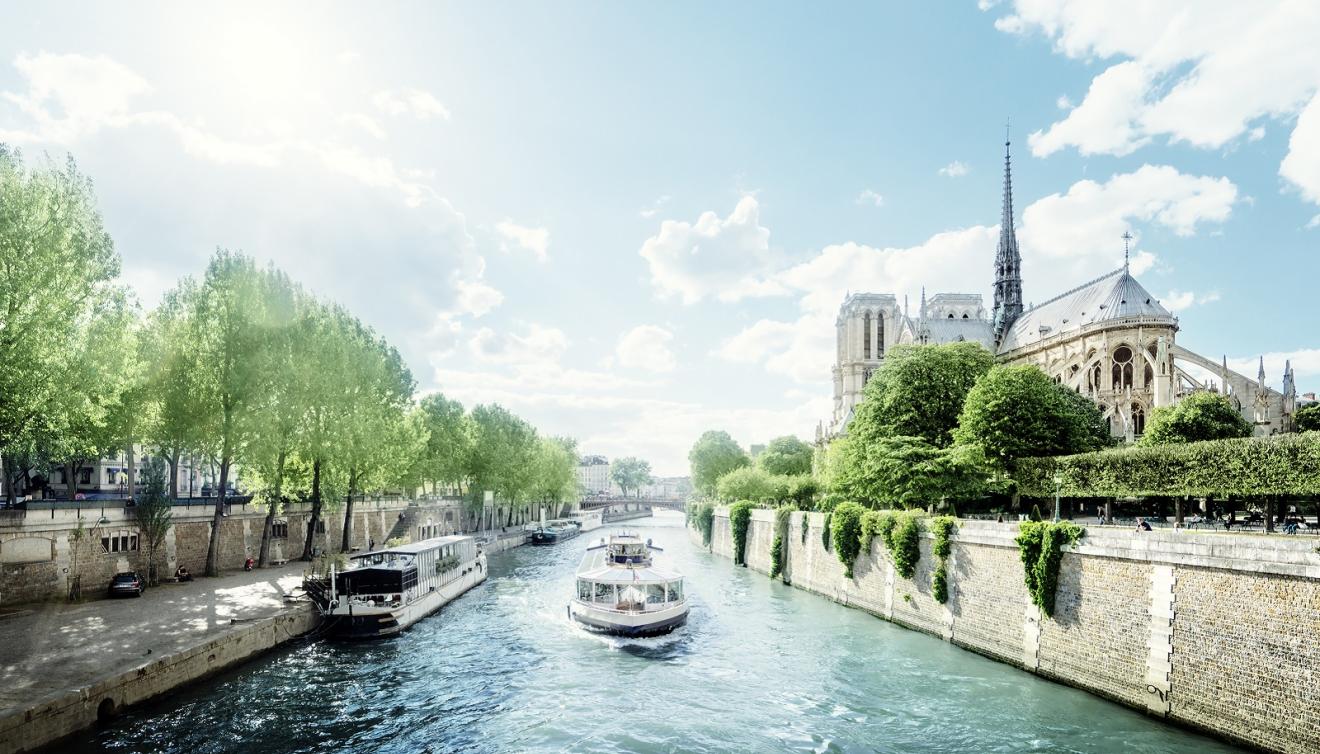 vue sur notre dame de la seine à paris