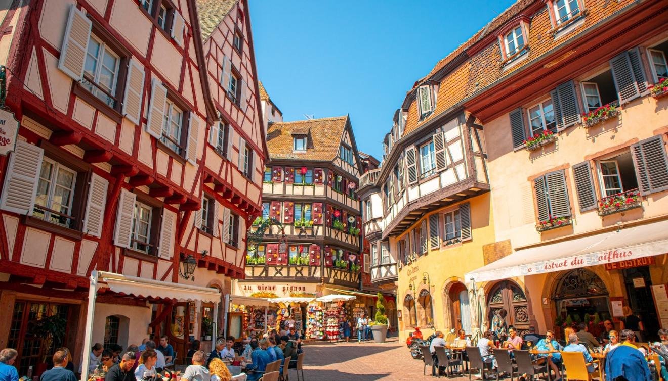 centrum van colmar in de elzas