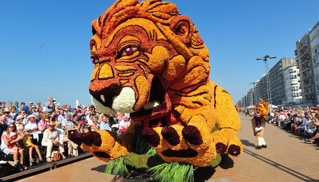 Blankenberge bloemencorso leeuw