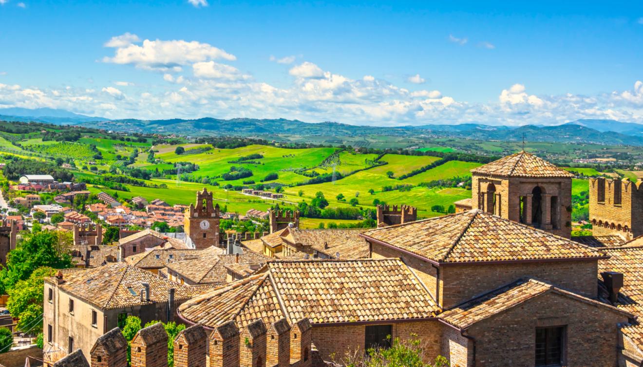 gradara dorp pesaro urbino marche italie