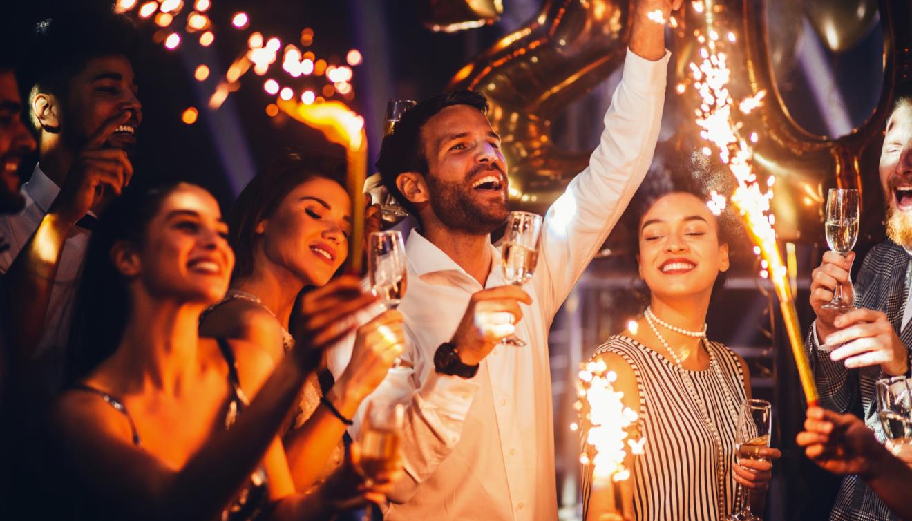 feest nieuwjaar champagne