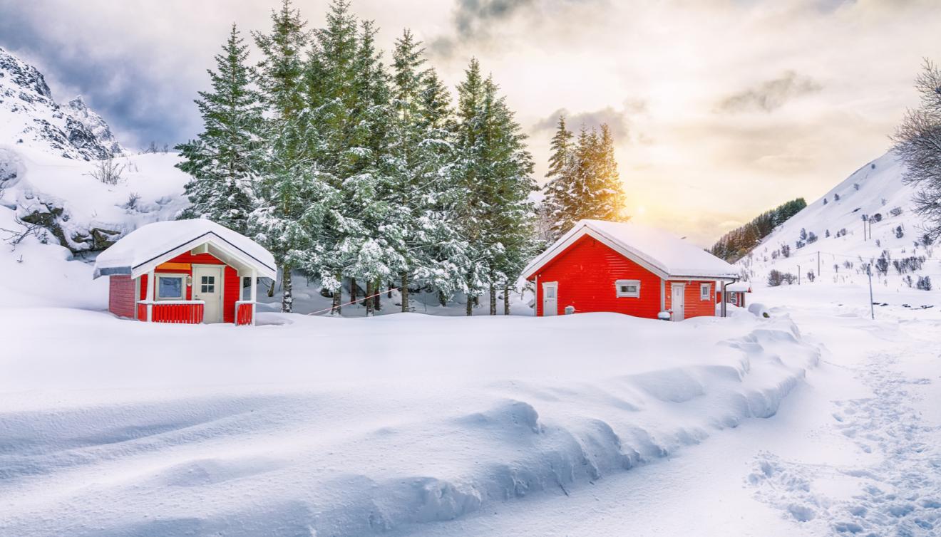 lofoten noorwegen in de winter