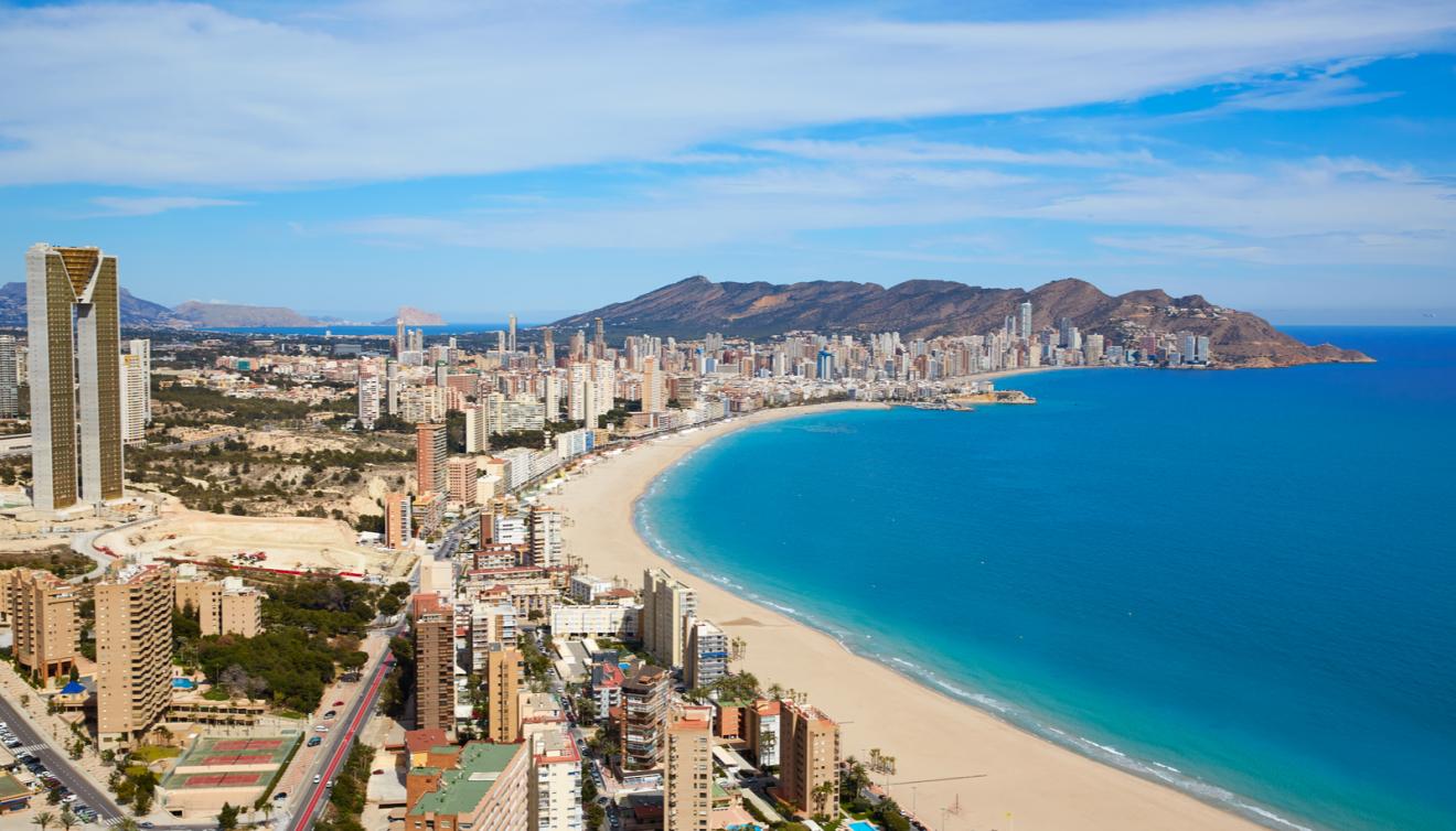 benidorm espagne vue aerienne