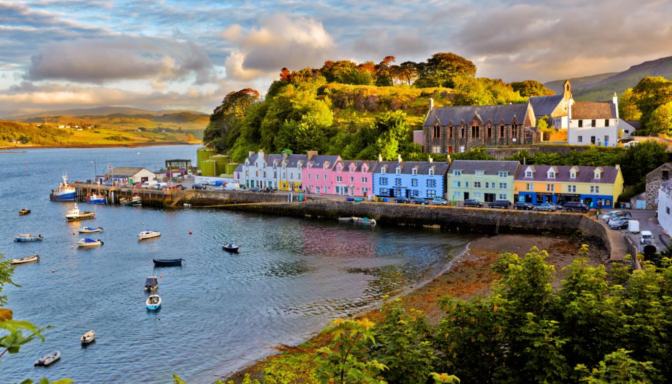portree isle of skye in schotland