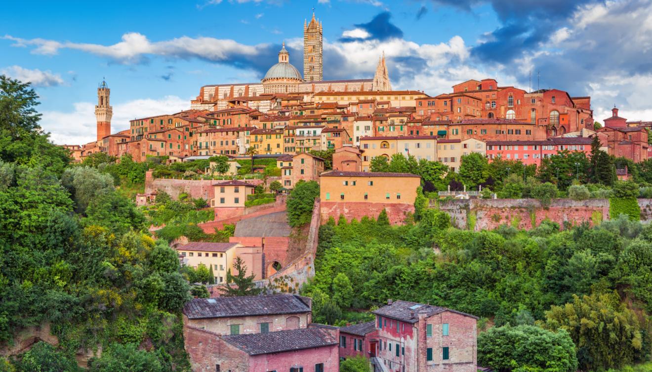 zicht op siena italie