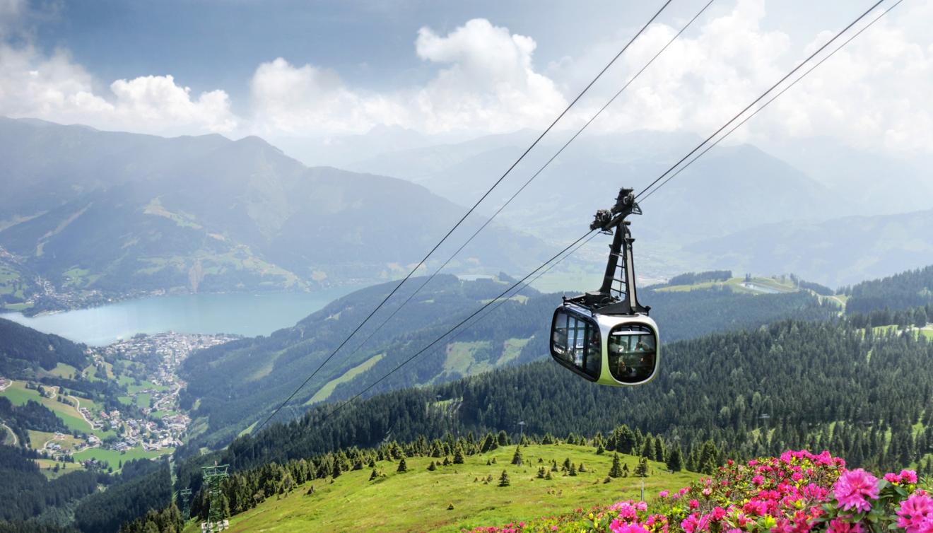 kabelbaan in zell am see, oostenrijk