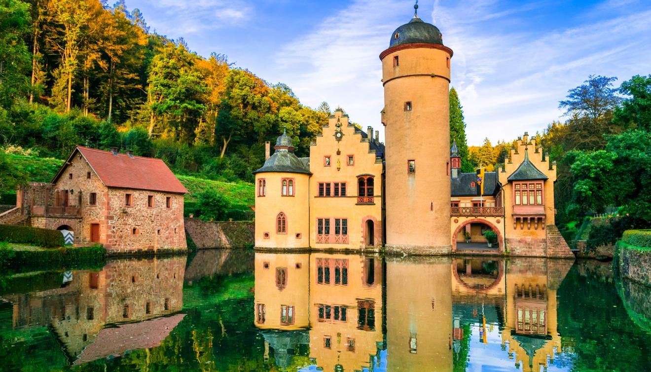mespelbrunn kasteel in spessart, duitsland