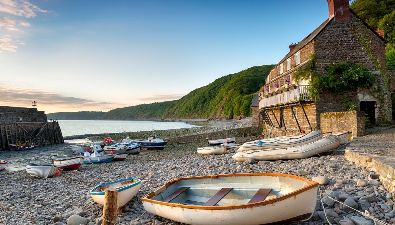 clovelly in devon, engeland