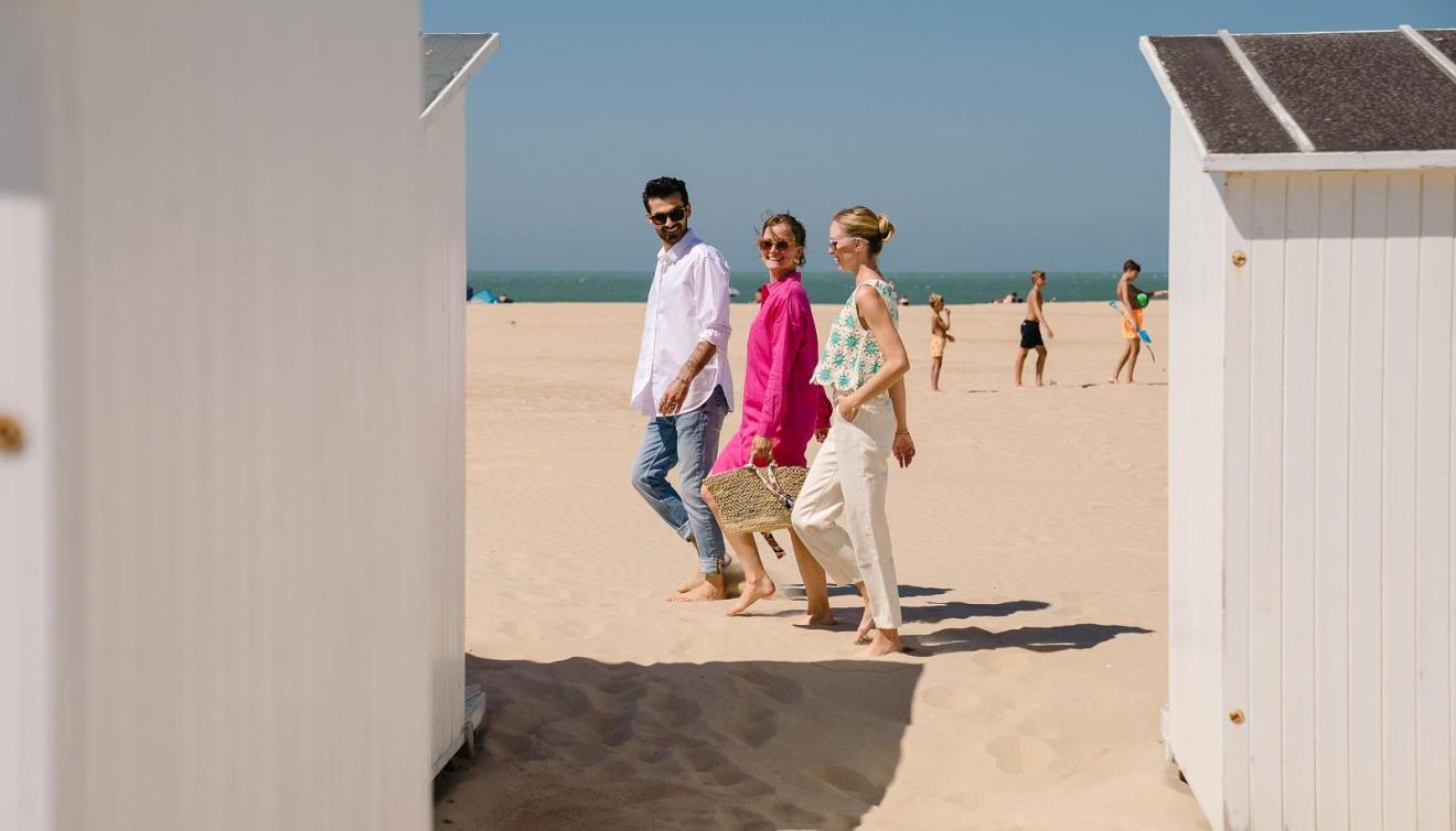 kabines op het strand van oostende