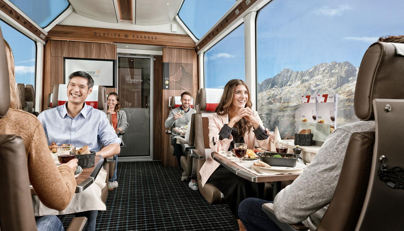 glacier express in 1e klasse