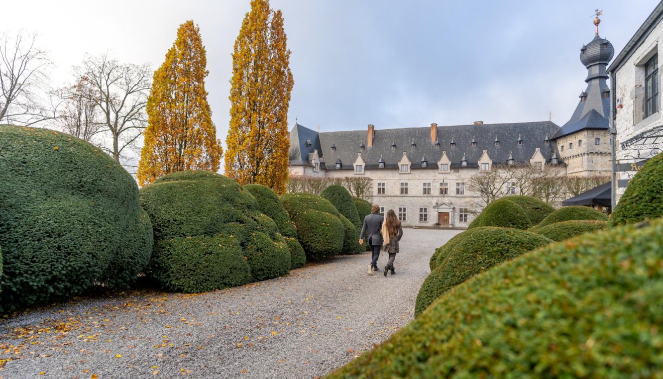 kasteel van chimay in de herfst
