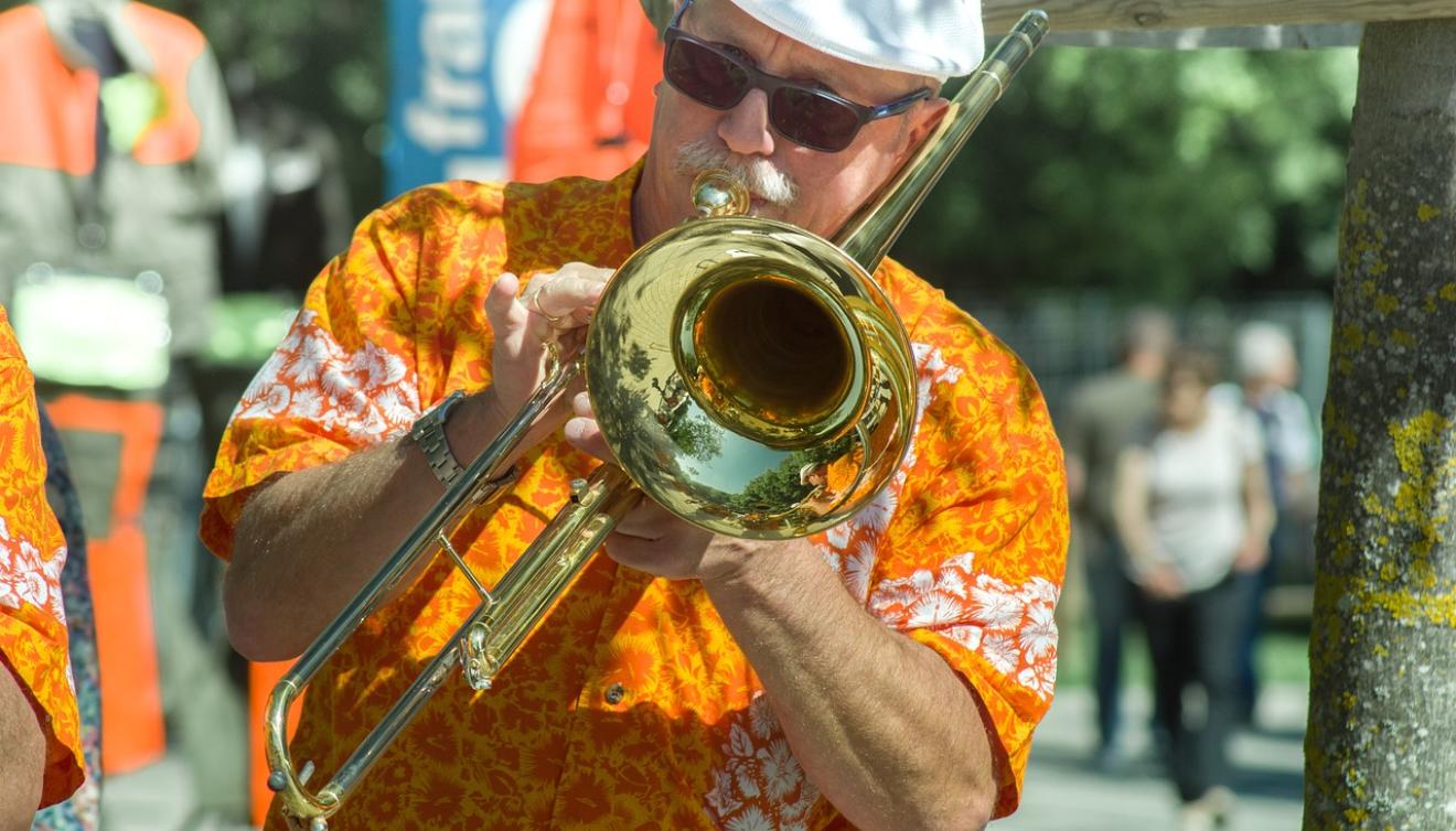 saxofonist in zomer