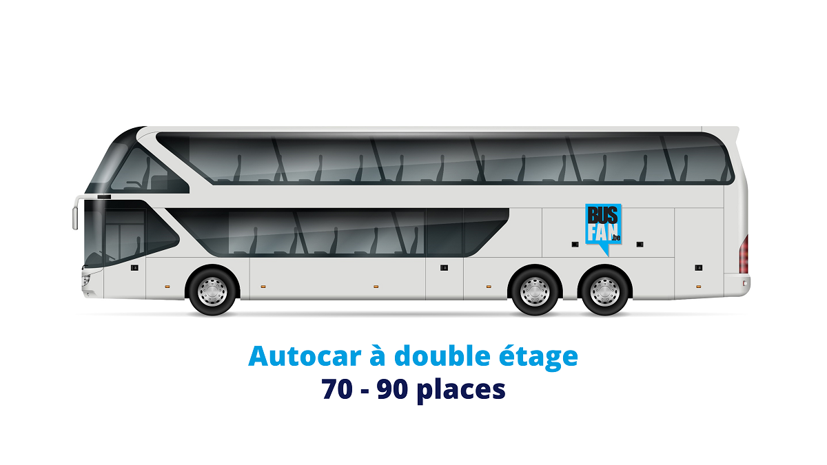 autocar à double étage 70 - 90 places