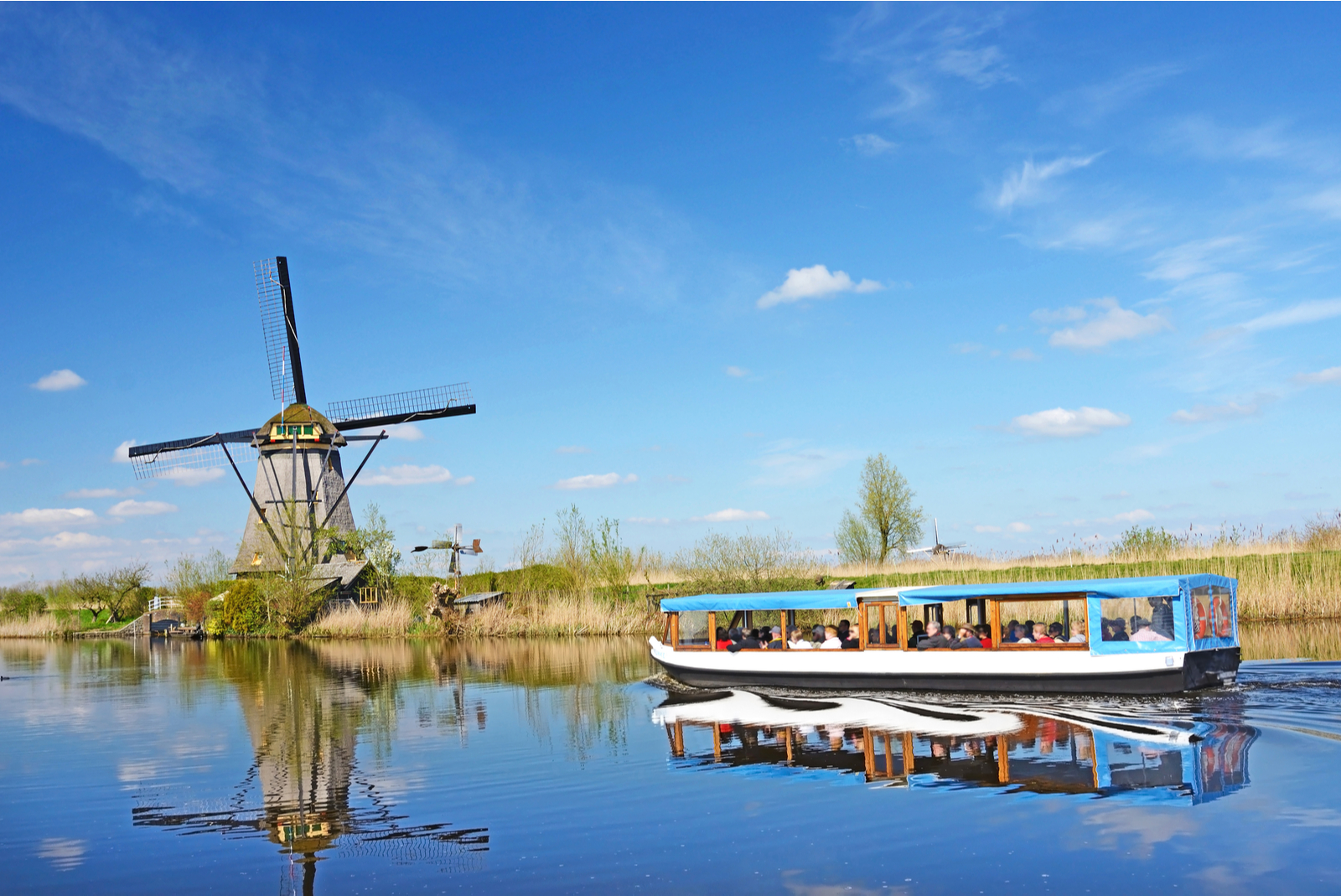 kinderdijk nederland boot