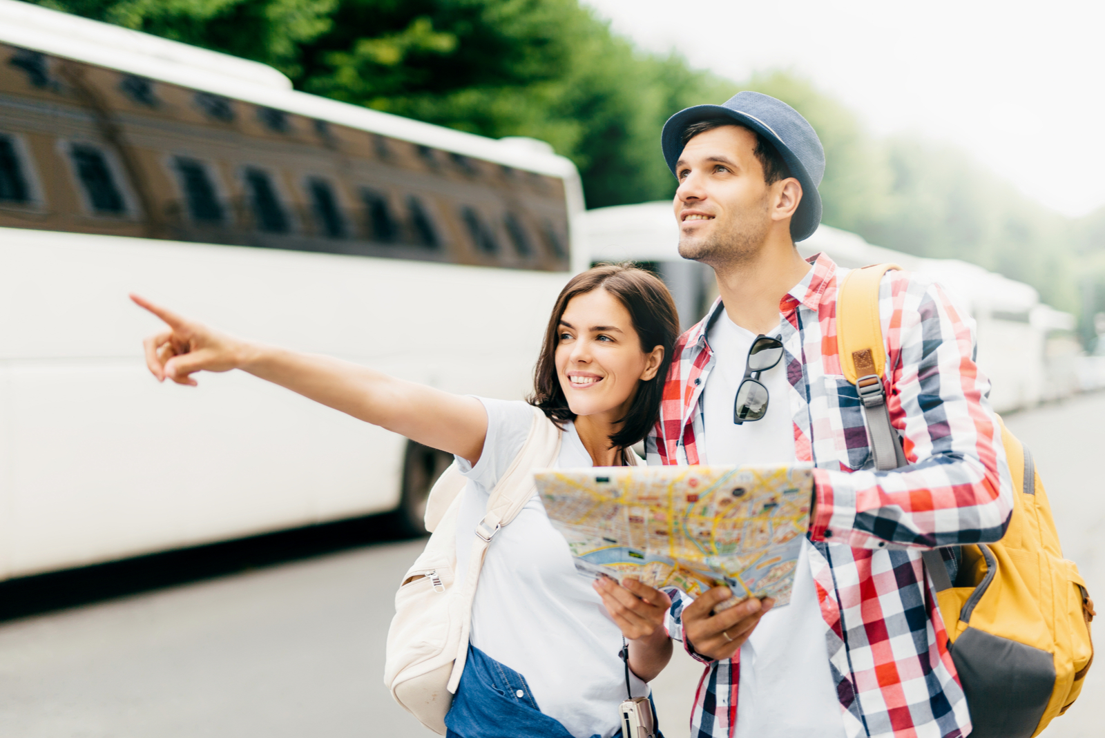 autocar bus reizigers koppel