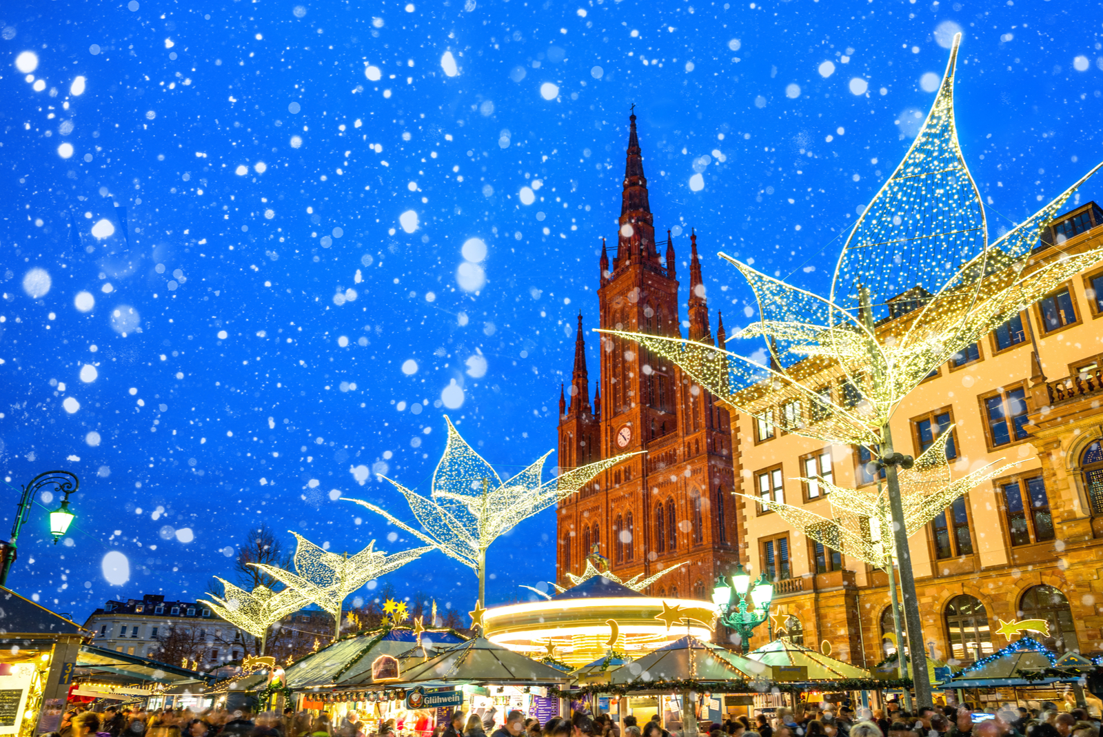 kerstmarkt wiesbaden hessen duitsland