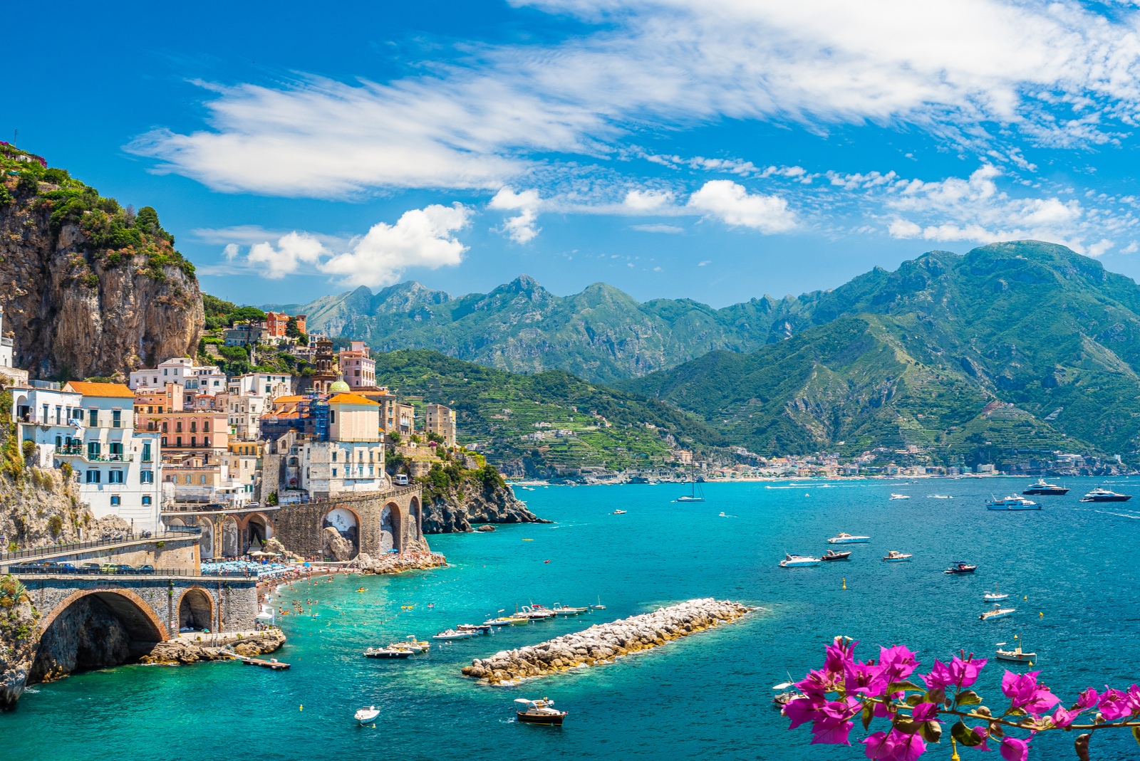 amalfi kust in italie