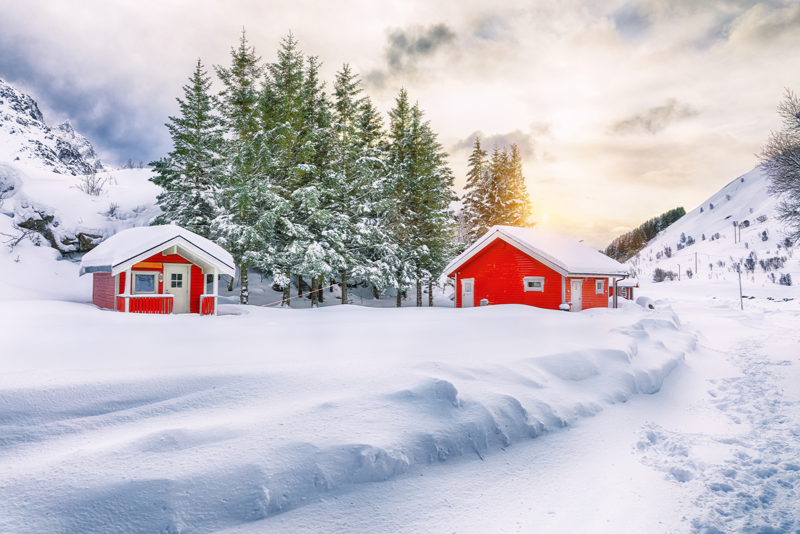 lofoten noorwegen in de winter