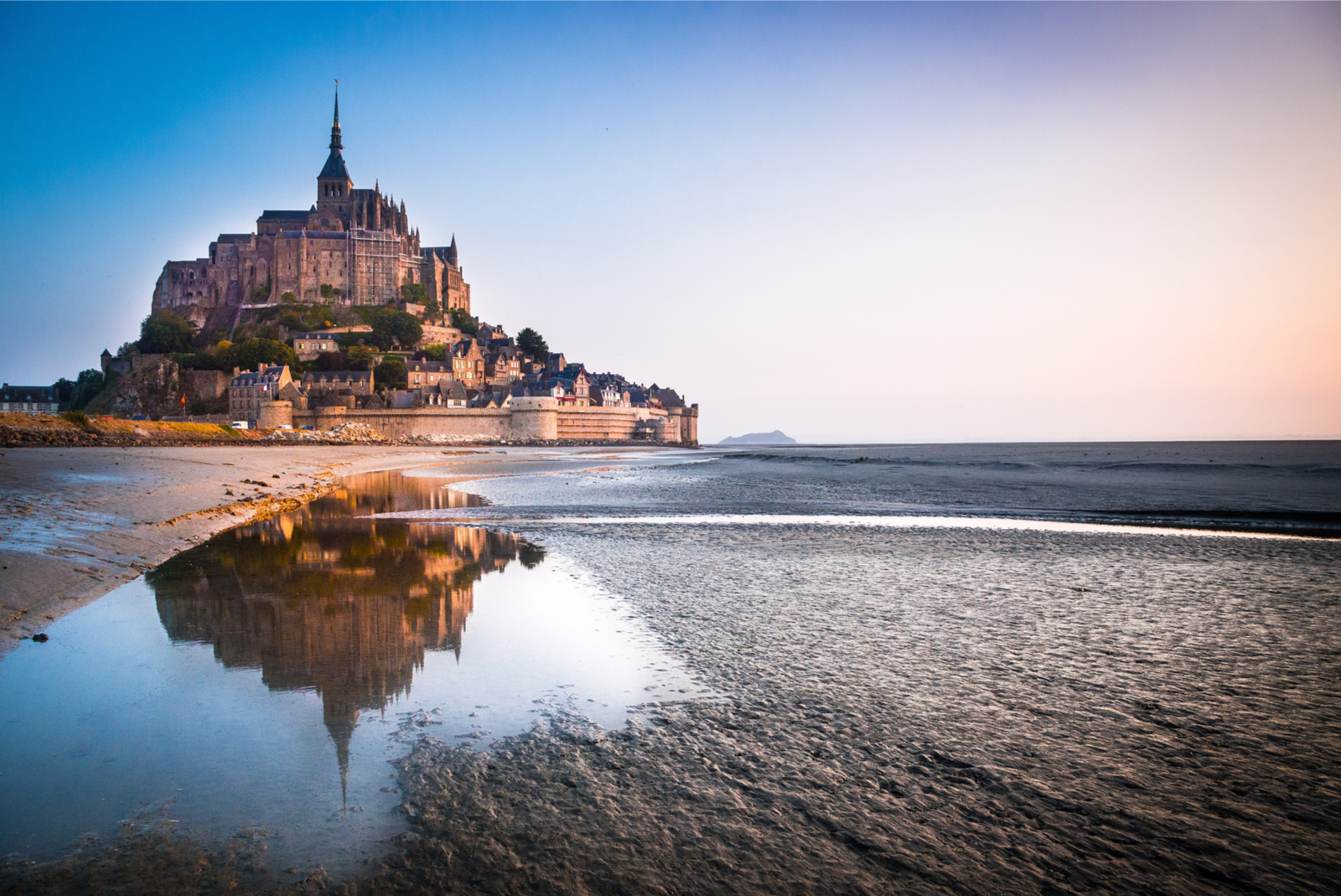 lever du soleil mont saint michel