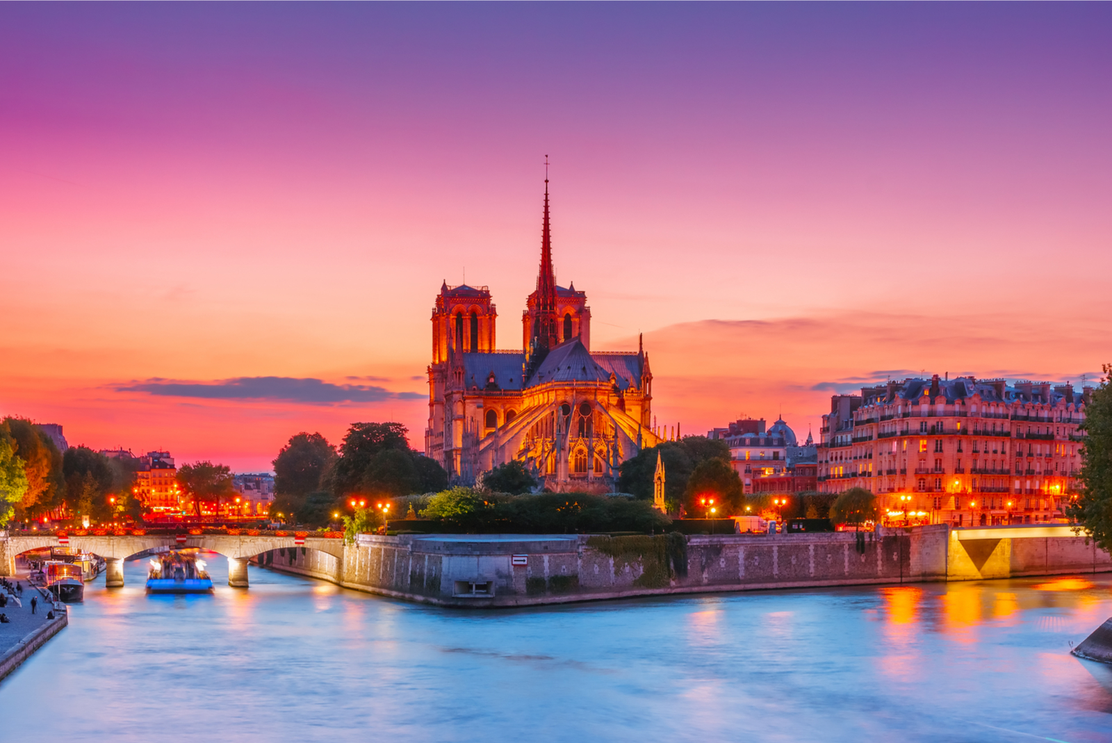 coucher de soleil notre dame paris