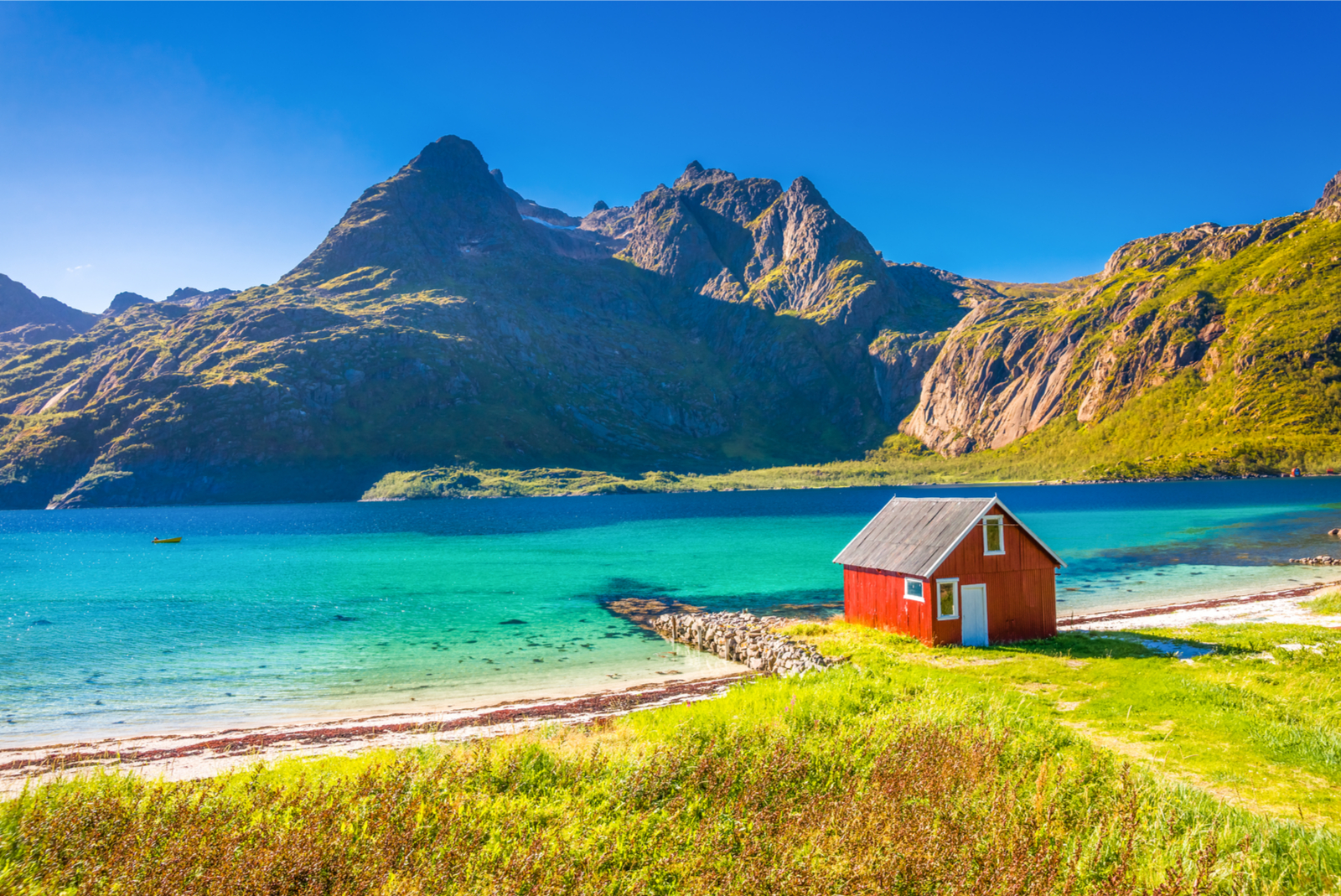 rorbu huis in lofoten, noorwegen