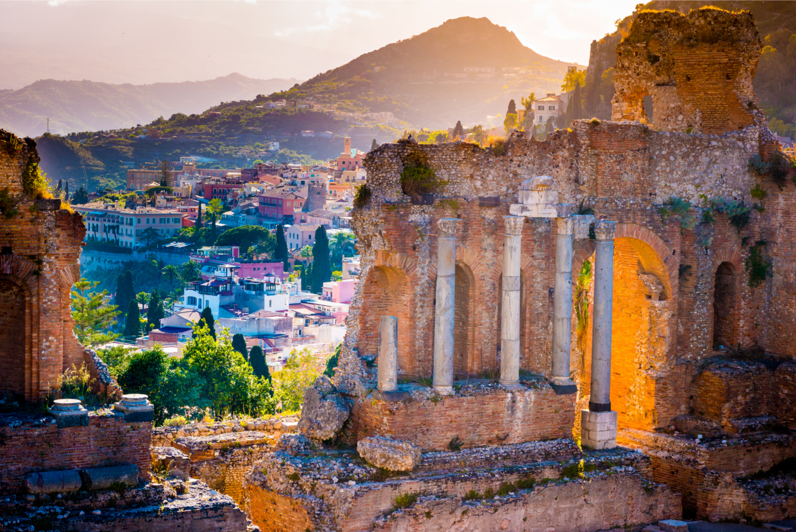 ruines van taormina in sicilie