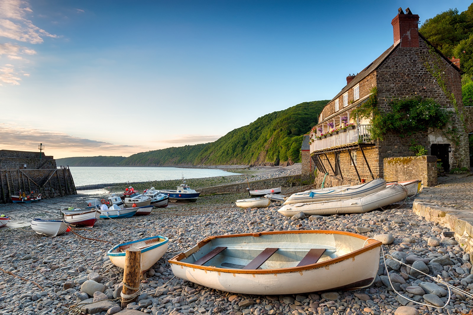 clovelly in devon, engeland