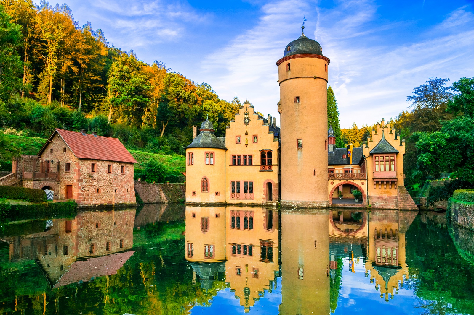 mespelbrunn kasteel in spessart, duitsland