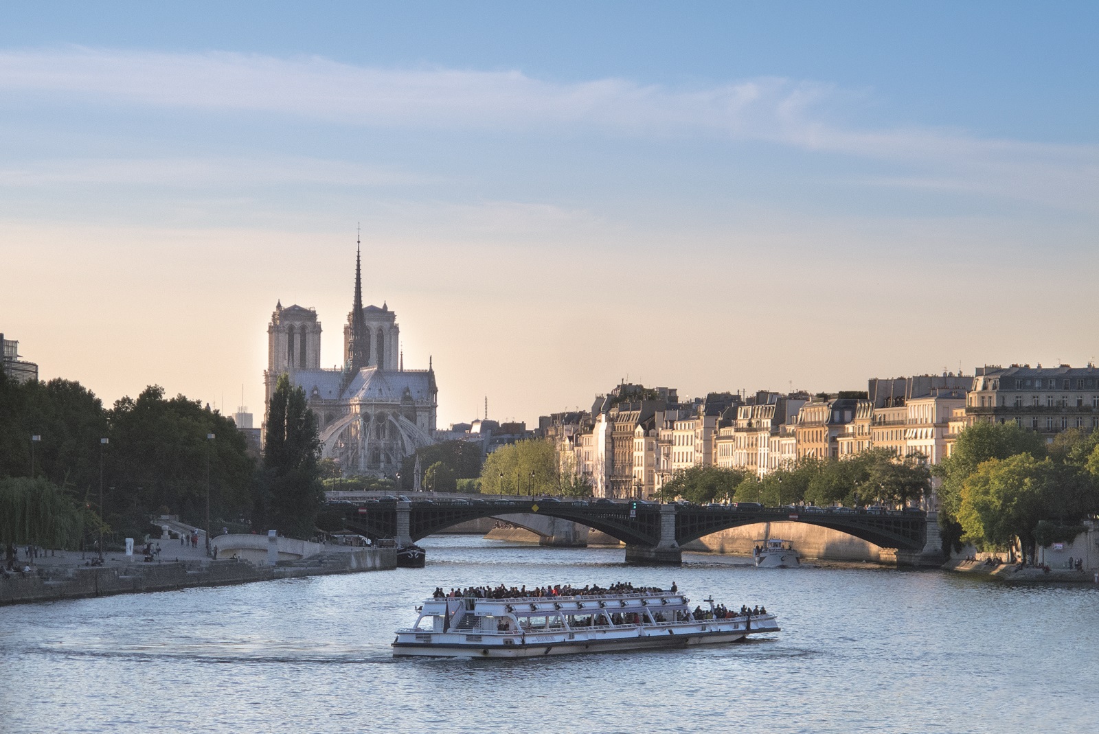 de seine in parijs vanaf de pont d'austerlitz