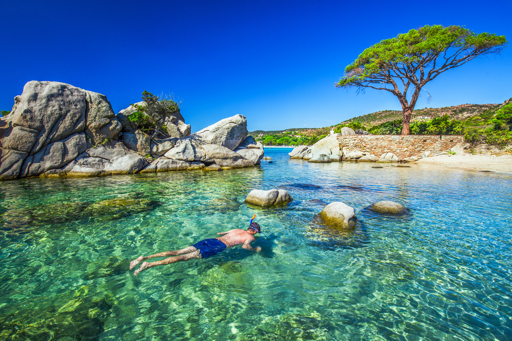 La plage de Palombaggia en Corse