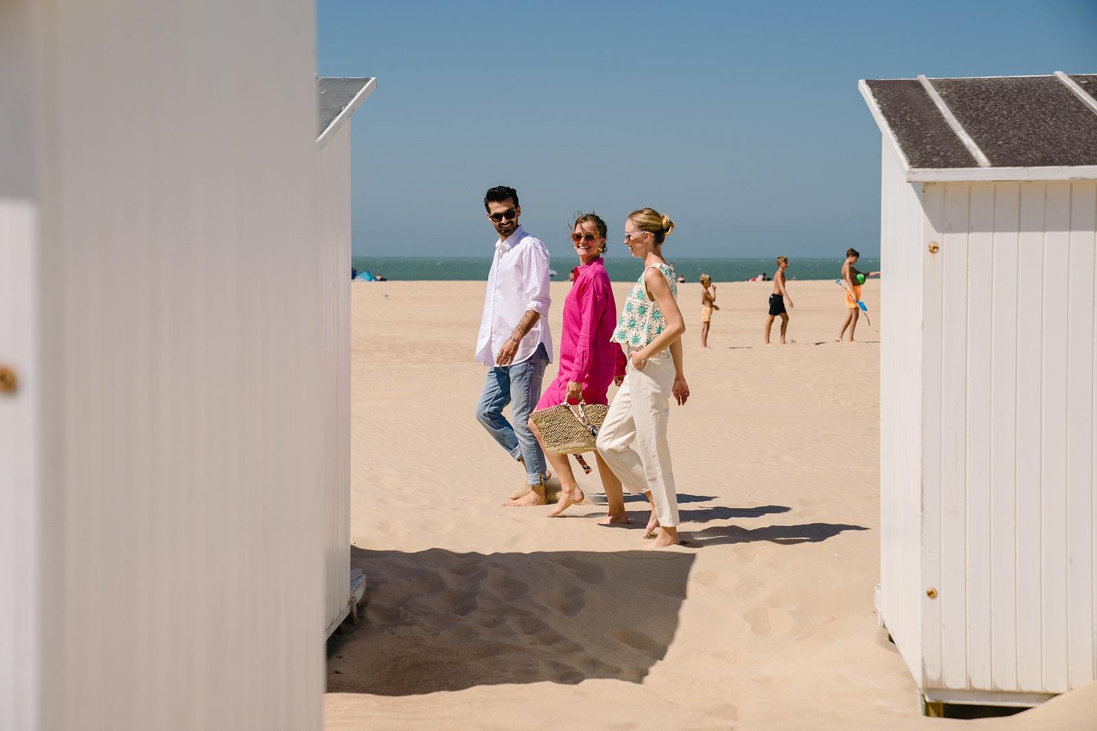 kabines op het strand van oostende