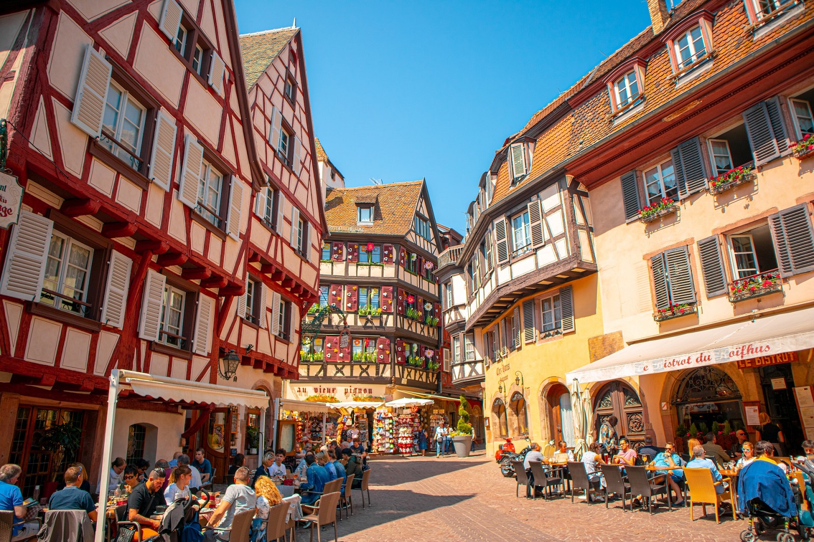 centrum van colmar in de elzas